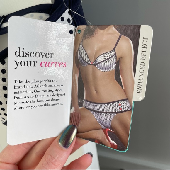 Navy Dot Bikini Top - Picture 8 of 10